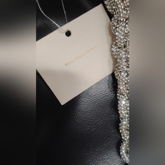 Madison West Black Shoulder Bag with Silver Accent - Picture 3 of 3